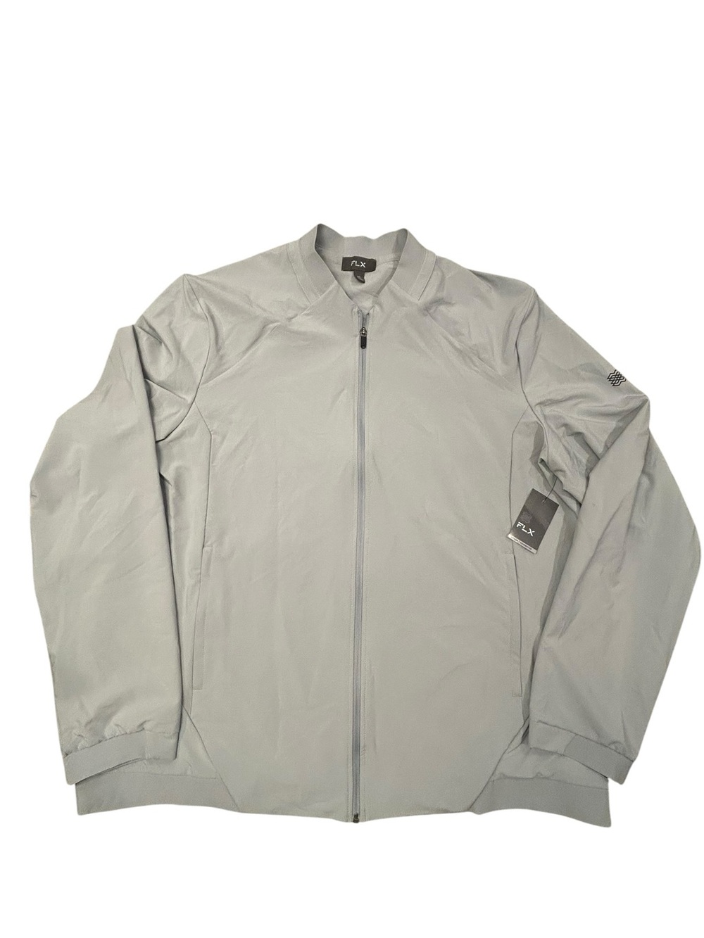 FLX Urban Commuter Packable Men's Light Gray Zip Water Resist Jacket 3XLT‎ NWT